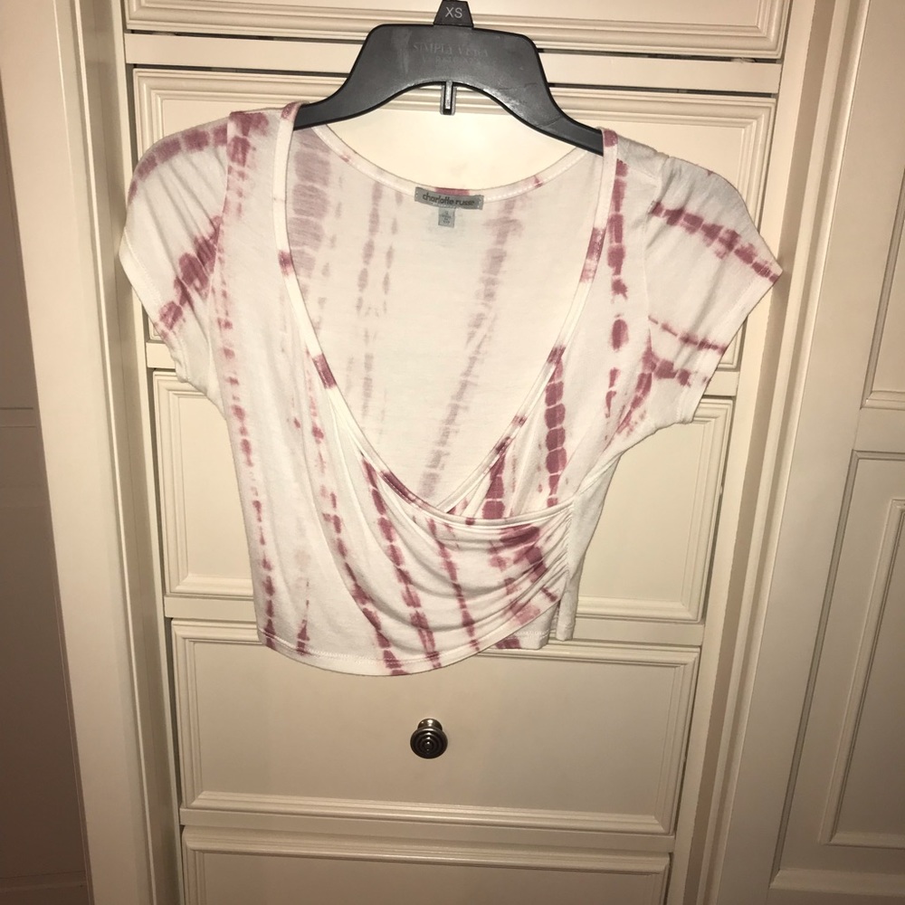 Tie dye wrap crop top
